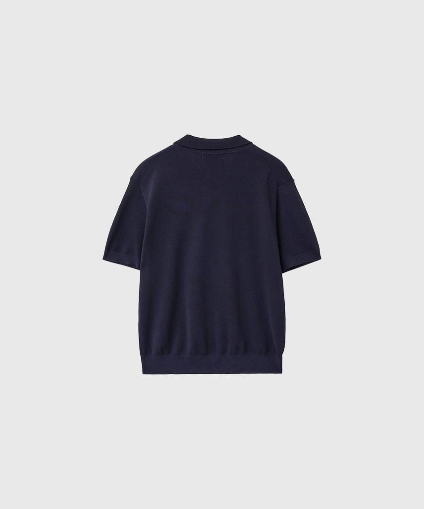 GENERALIDEA Man Temperature Cut Cool Button Collar Half Knit [Dark Navy] / Gf2Mkp013