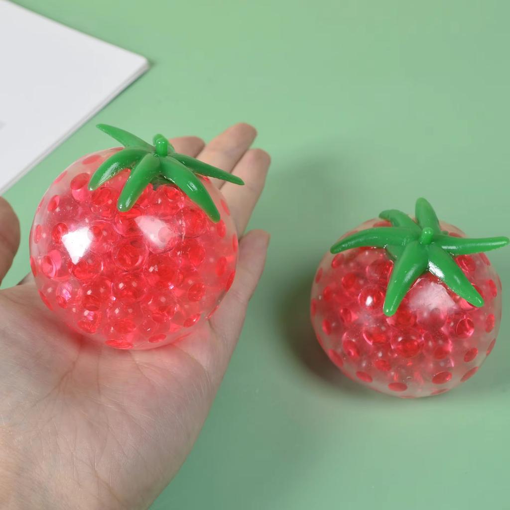 Brinquedo Squishy Fluido de Tomate para Alívio do Estresse Aperte Brinquedos de Subida Lenta Fruta de Simulação Brinquedo Sensorial Fidget para Alívio da Ansiedade Presente