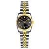 Diamond Face Steel Belt Calendar Watch Female Simple Casual Student Fashion Quartz Gold Suit Men'S Watch Couple