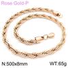 Spot Multi-Size Stainless Steel Twisted Rope Chain Necklace for Couples - Unisex Titanium Steel Design