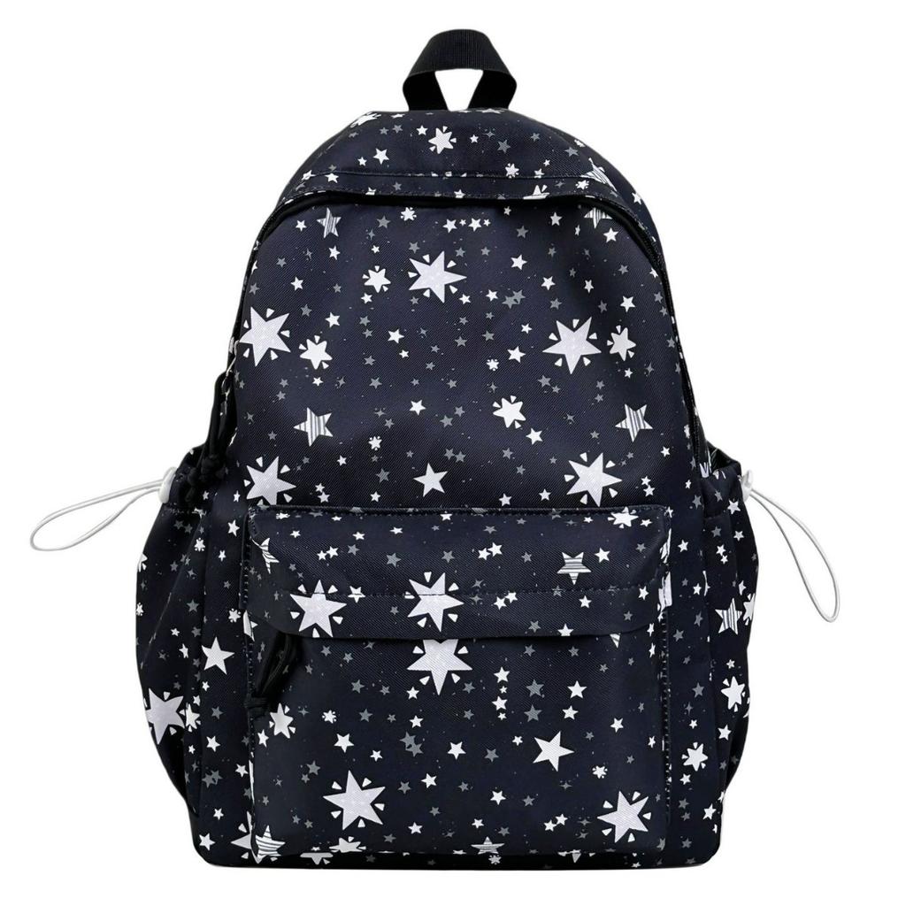 Schoolbag niche ins Mori backpack women's large-capacity junior high school high school student schoolbag Korean version ultra-light star printed