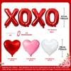 28Pcs Love Heart Shape Foil Balloons10inch Red Pink Heart XOXO Balloon Wedding Valentines Day Anniversary Girls Party Supplies