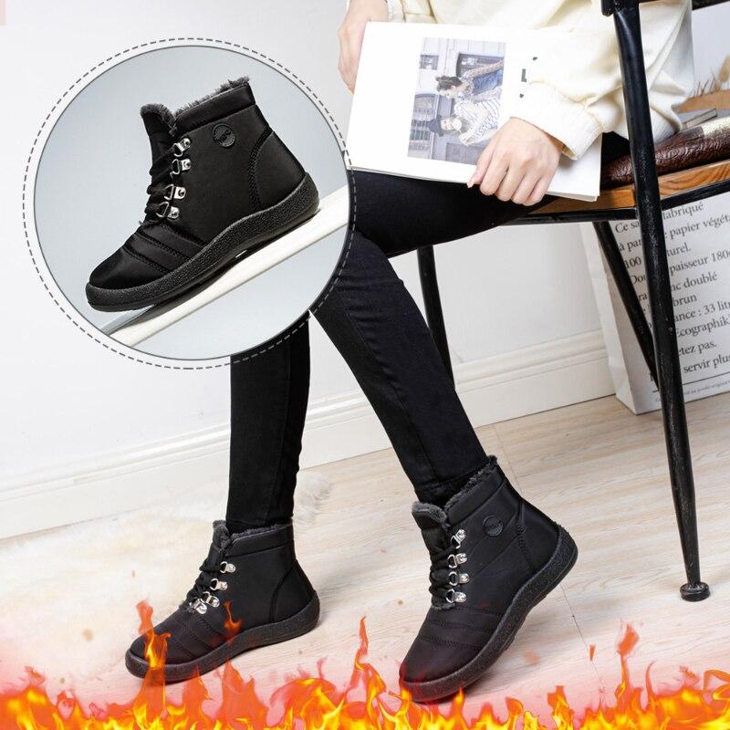Nuovi Stivali Invernali Stivali da Neve da Donna Scarpe Calde in Pelliccia Stivaletti Impermeabili da Donna Antiscivolo Stivali da Donna Taglie Forti Botas Mujer