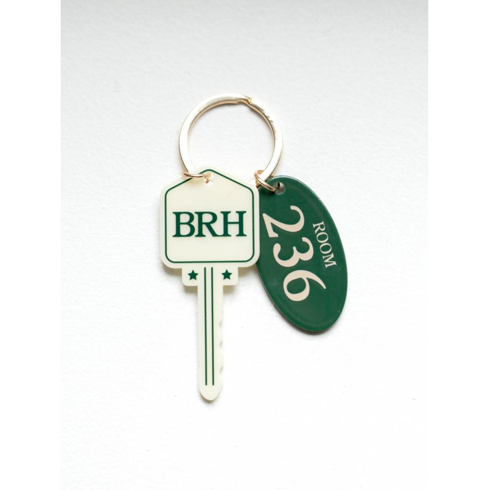 Daiso Travel Key Shaped Key Ring Green  1000  B