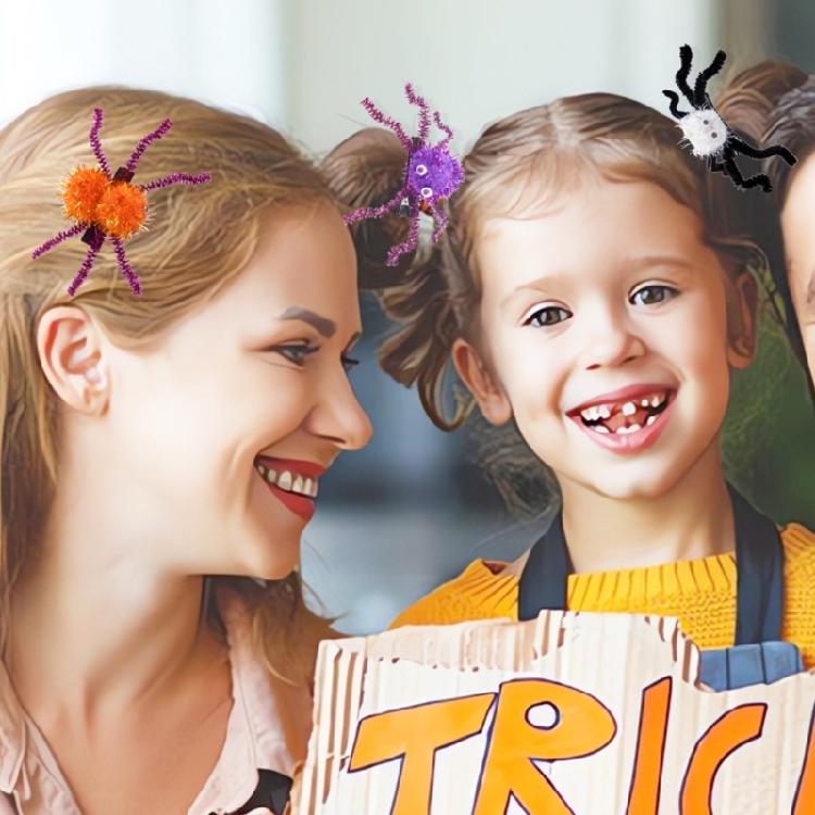 Halloween Spiders Hair Clip Dark Series Spooky Side Pin Adult Party Hair Styling Clip Novelty Festival Hair Pin 10PCS