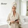 Breathable Hair Drying Towel for Hotel Microfiber Wrap, Quick Dry Anti-frizz Turban with Elastic Comfortable Cap Home Band, Super Absorbent Women Wrap