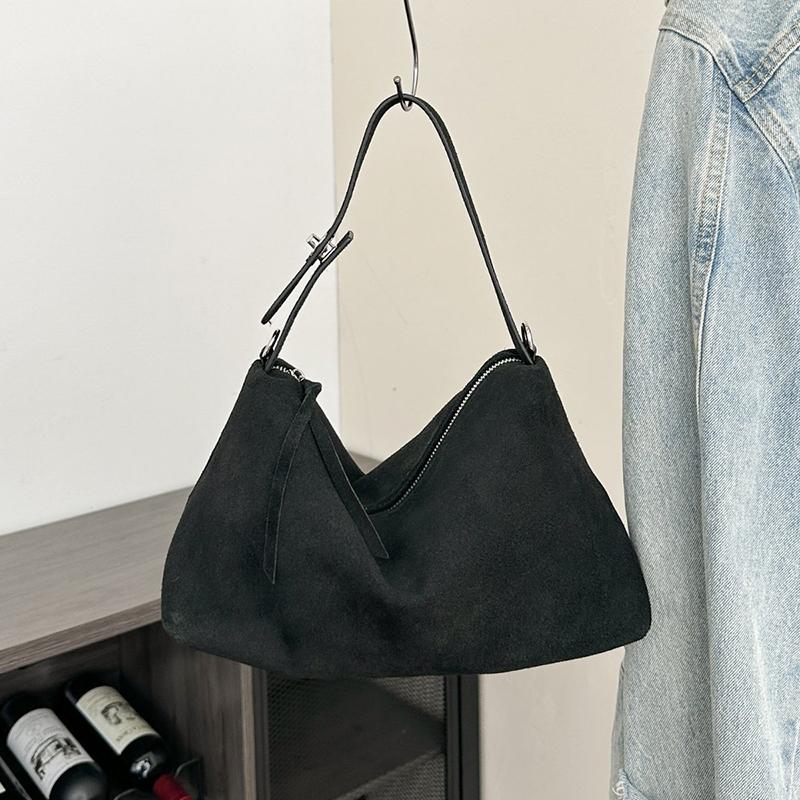 

Genuine Grade Autumn Winter Big Boston Luxury Designer Tote Soft Matte Suede Leather Women Handbag Female Shoulder Crossbody Bag