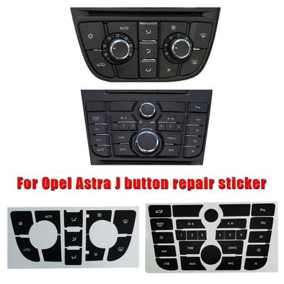 1PCS For Opel Astra J Radio Button Sticker For Vauxhall Holden Astra Repair Decal Dashboard Fixing Climate Control CD MP3 Panel