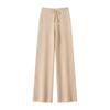 100% Pure Cashmere Women's High-Waisted Wide-Leg Knit Trousers