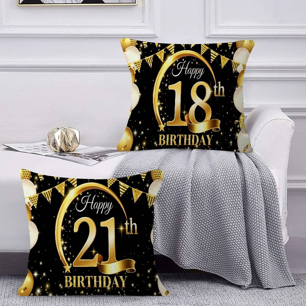 18 21 30 40 50 60 70 80 90th Anniversary Party Cushion Cover Car Throw Pillow Case For Sofa Car Christmas Gift