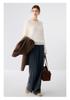 Lekasha Cashmere Women's Saddle Shoulder Round Neck Long Sleeve Sweater