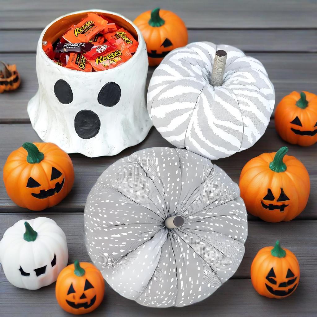 Ghost Bucket Decor, Ghost Planter Pot, Ghost Bucket Vase, Halloween Ghost Bucket, Handmade Halloween Treat Buckets