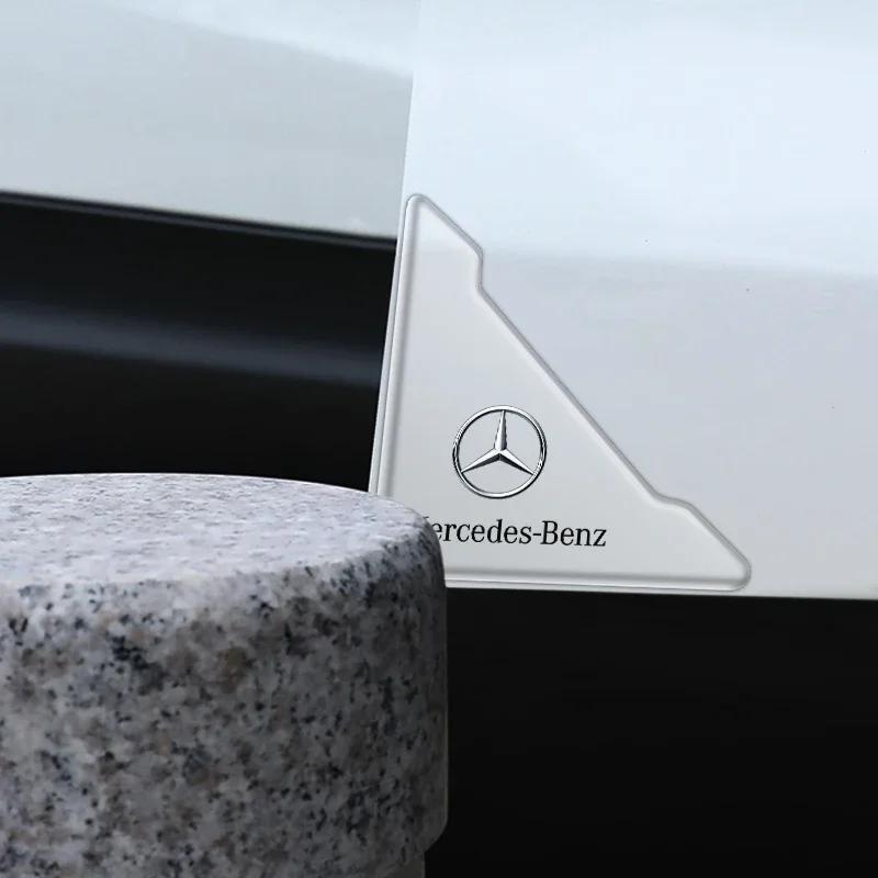 Hot Car Sticker 2pcs Car Door Corner Protection Decals Stickers for Mercedes Benz AMG E S C A B Class GLE GLS CLS GLC CLA GLA GL