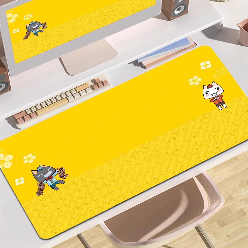 Inoue Toro Cute Cat Custom Skin Natural Rubber Gaming Mousepad Desk Mat Size For Game Keyboard Pad For Gamer