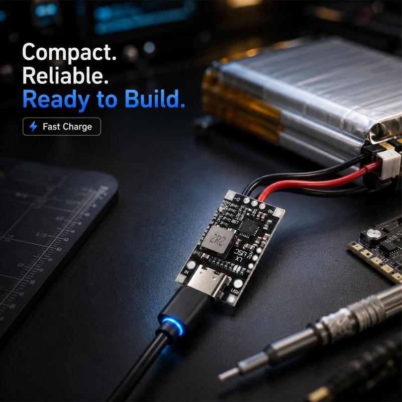 1/5x Type-C Lithium Battery Buck Boost Fast Charging Module Universal LiPo Battery Charging Board DIY RC Car Drone Power Module