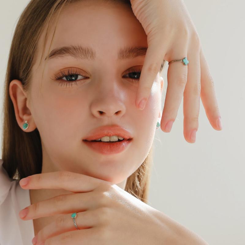 J.Lauren Turquoise Clover Gemstone Ring R0644