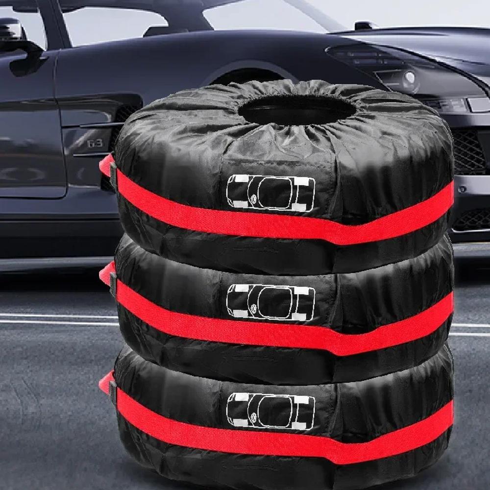 Universal Car Spare Tire Covers Case Auto Wheel Tires Storage Bags 210D Oxford Cloth Dust-proof Protector Car Tire Accessories