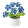 Knitting Crochet Lavender Flowers Potted Plant Colorful Flowers Handmade Flowers Home Office Car Decors Valentine Gift