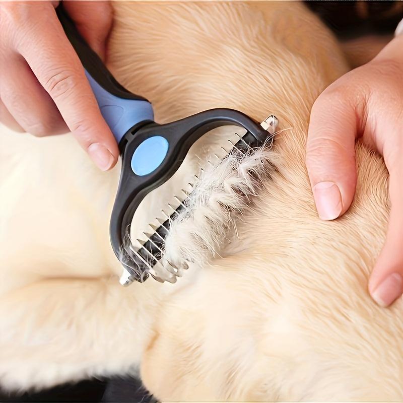 Double-sided Pet Comb | Anti-knot Tool for Dogs and Cats - Efficient Grooming Brush for Thick Curly Long Coats