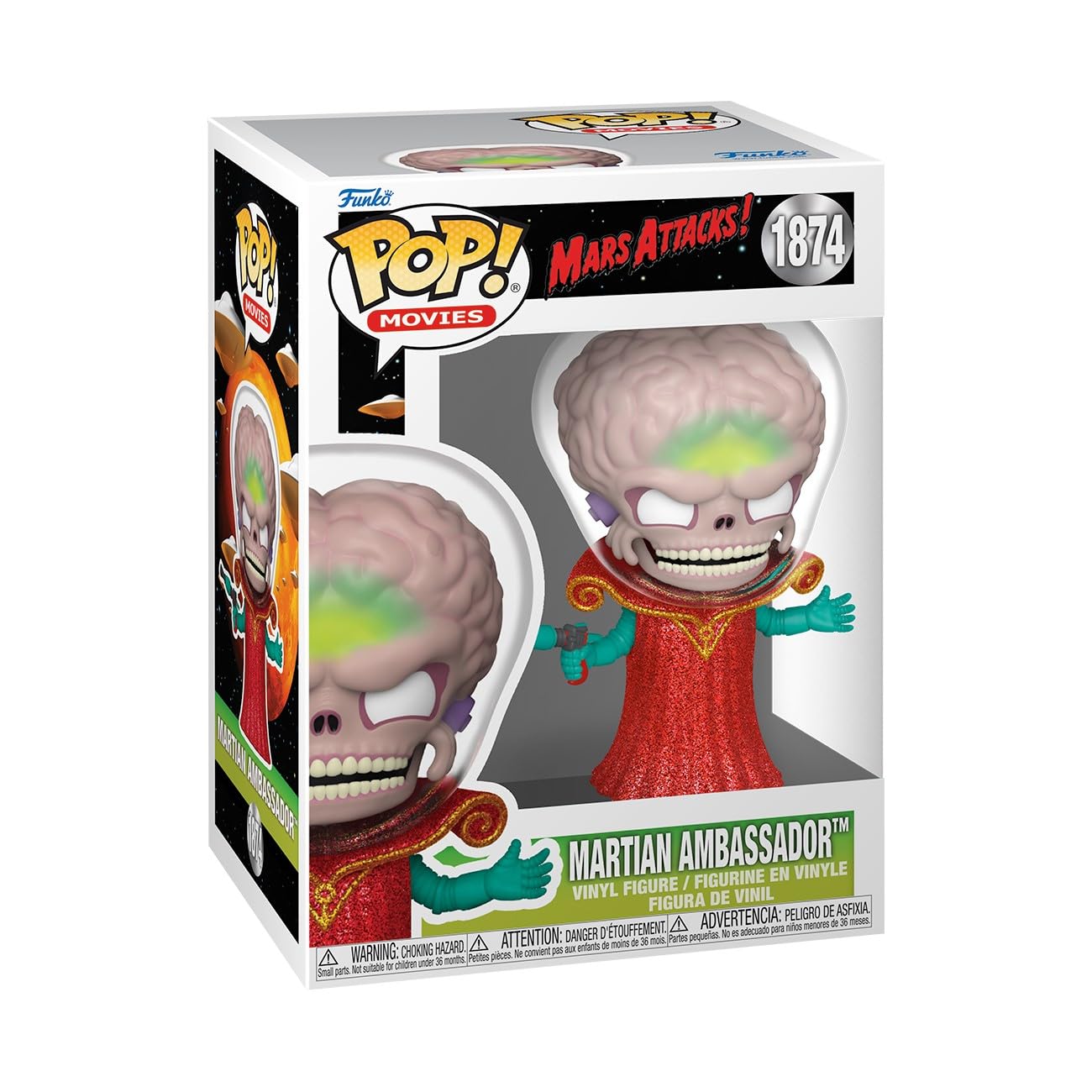 

Funko Pop Mars Attacks Alien Leader Mars Ambassador Mars Attacks Film Collectible Vinyl Figure Gift Idea Official Merchandise Toy for Kids Adults Fans