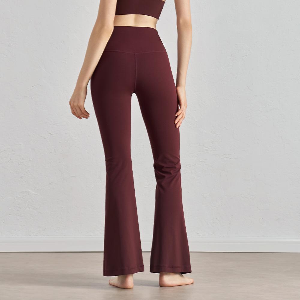 High-Waist Flared Yoga Pants for Spring/Summer - Outdoor Wide-Leg Slim Fit