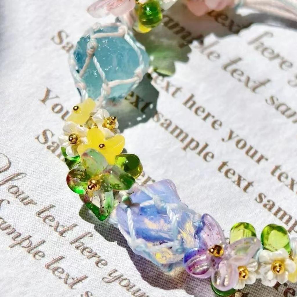 Natural Crystal Stretch Bracelets Energy Enhancing Crystal Stone Bracelet Collection Stylish Wrist Chain Adornment