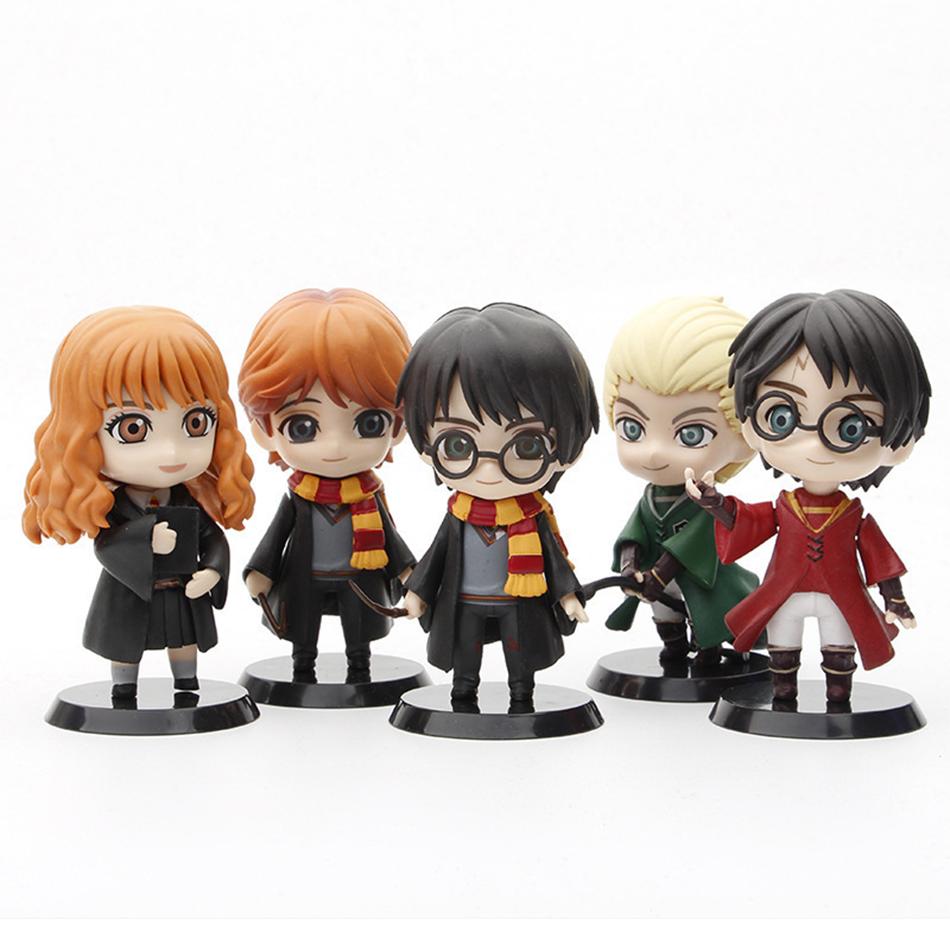3pcs/10pcs Style Vinyl Figures Set Hermione Ron Hedwig Collectible Car Model Toy Cake Decoration Q PVC Including Entertaining Play Safe Kid Friendly