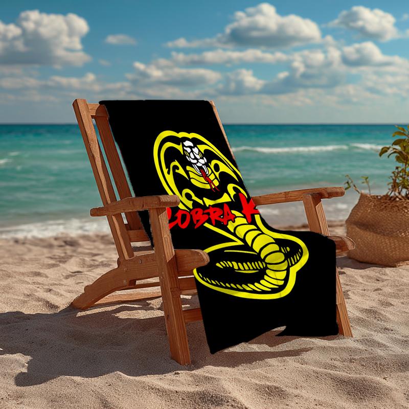 Cobra Kai Fashion Beach Towel: Ideal for Summer Adventures Soft, absorbent and quick drying suitable for swimming and bathing