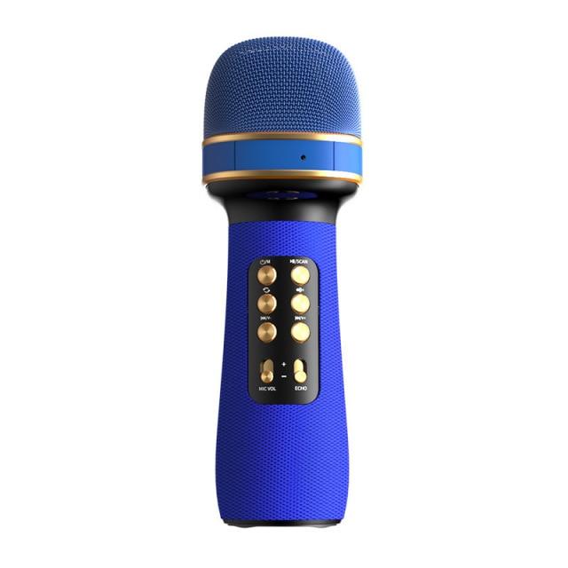 Bluetooth Handheld Microphone Wireless Karaoke Double Speaker Condenser Mic Player Singing for IOS Android Smart TV