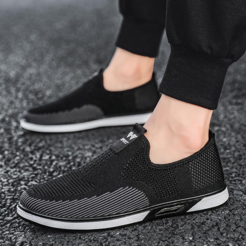 Fashion Summer Mesh Men Casual Shoes Breathable Sneakers Men Outdoor Walking Shoes Comfortable Slip On Mens Loafers Zapatillas Hombre 45