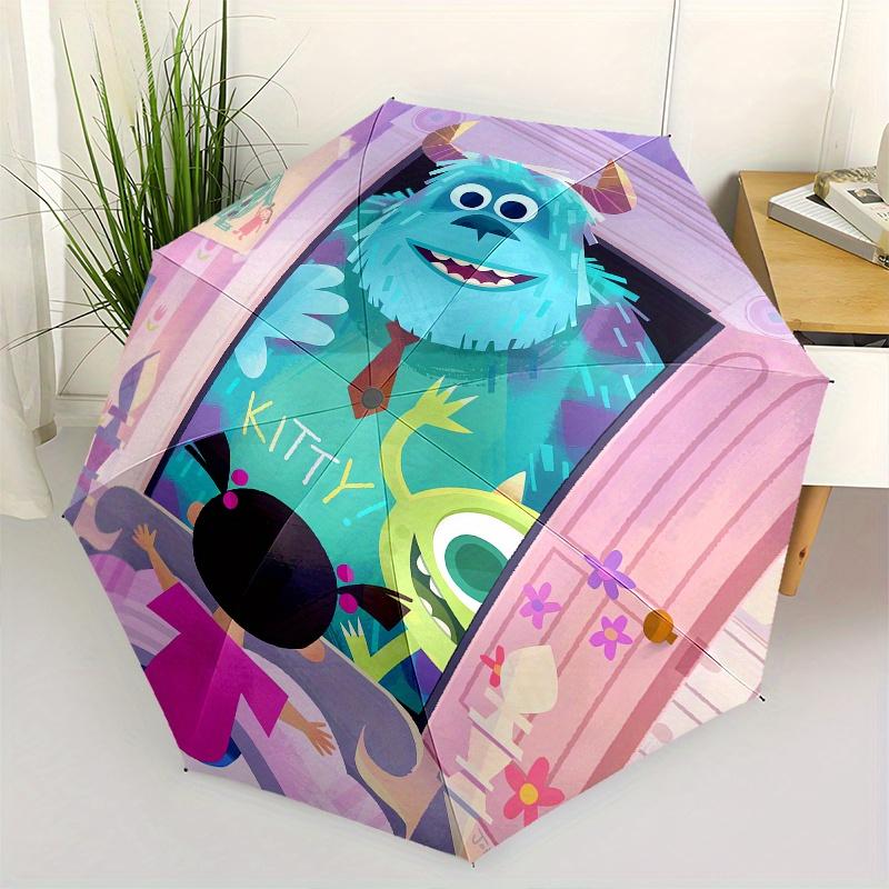 

1pc Monsters Inc. Automatic Folding Umbrella: Compact 8-Bone Design Cartoon Outdoor Travel Companion, Business Umbrella, Christmas Valentine