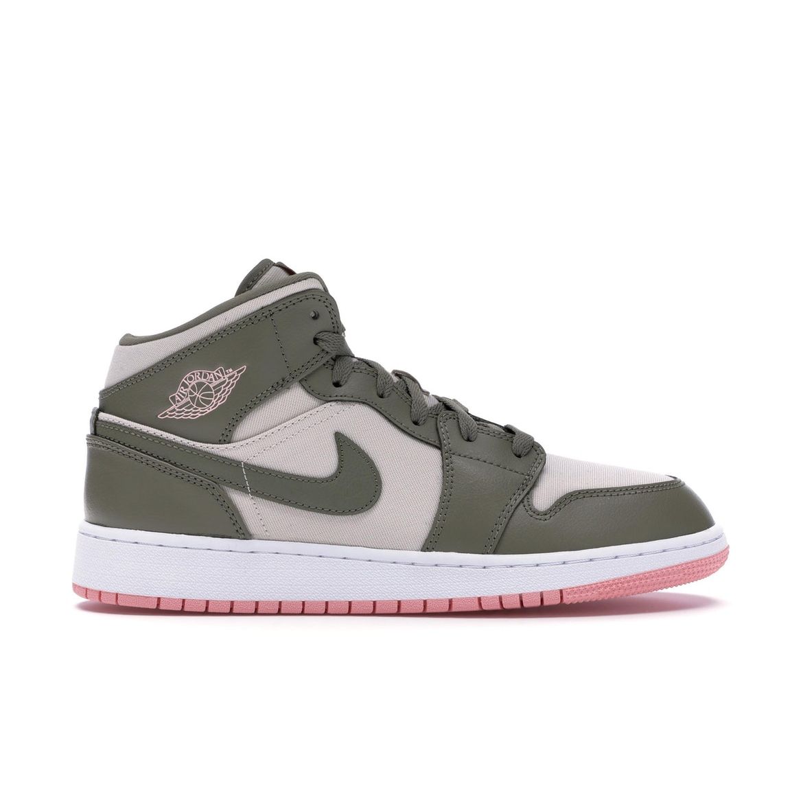 

Детские кроссовки Air Jordan 1 Mid GG Bleached Coral Green Trooper 555112-225