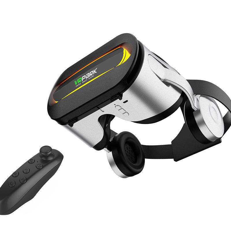 4K All-in-One VR Glasses with Bluetooth Headset for 3D Games and Movies