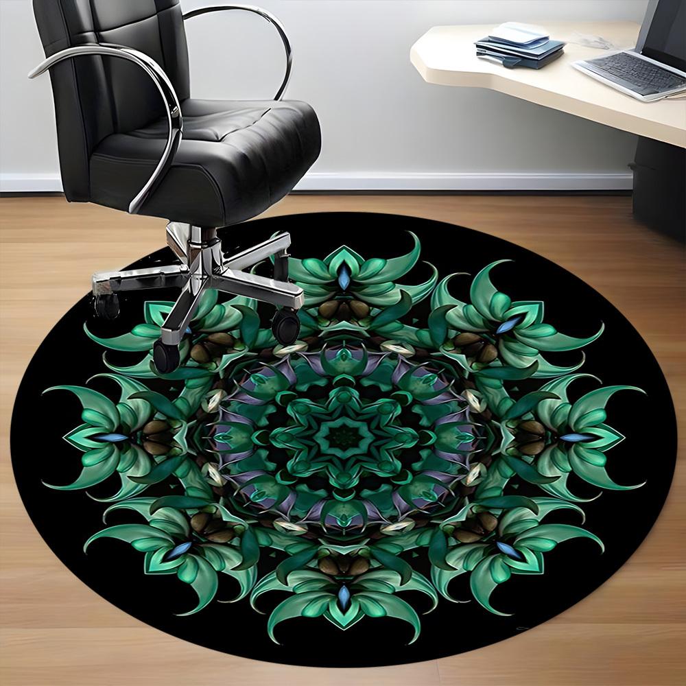 1pc Kaleidoscope Chair Carpet for Office, Non slip, Soft and Durable Office Rug