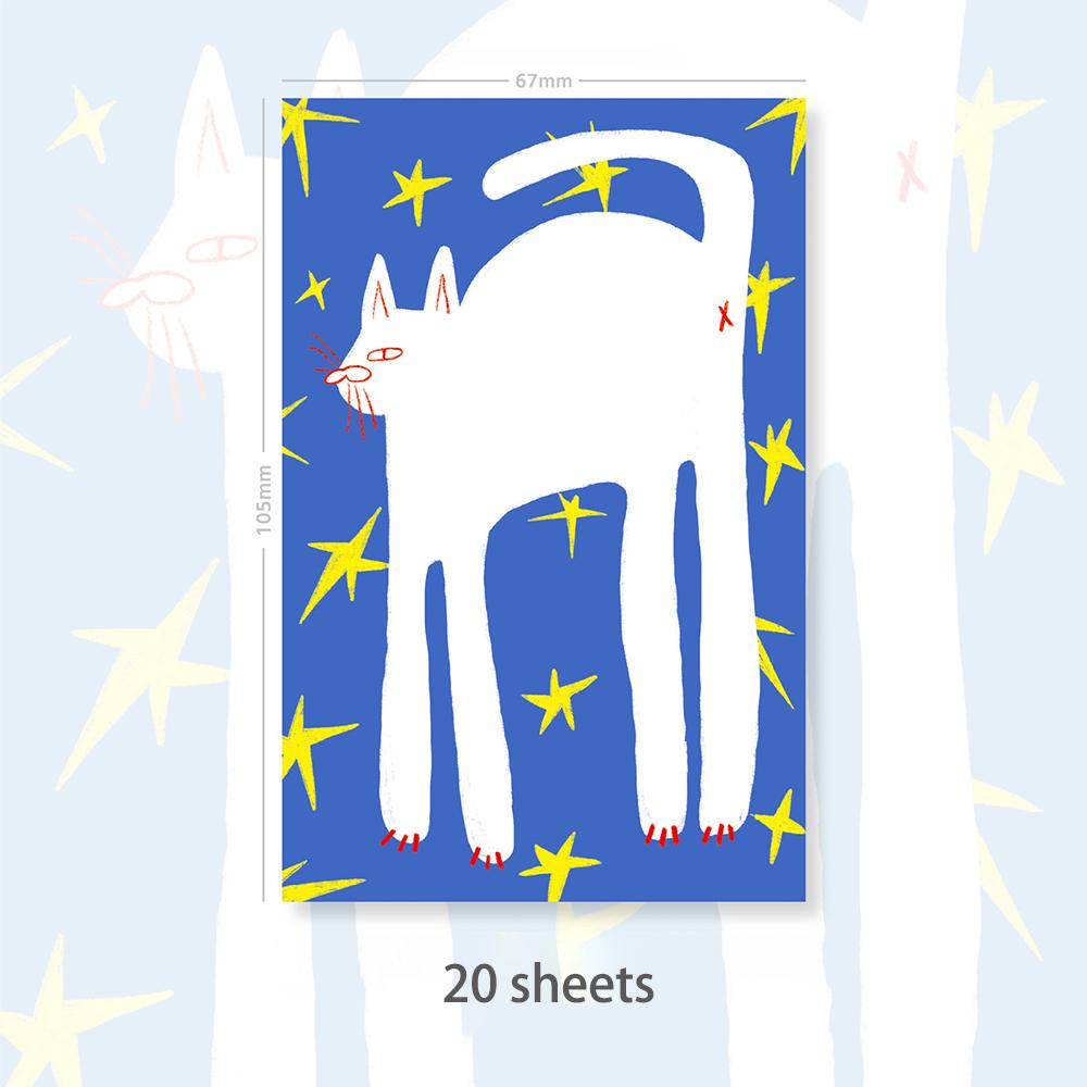 

20 sheets Jumping Color Salt Notes M5 Handbook Inner Page Notebook Replacement Inner Page, Handbook Decoration Collage