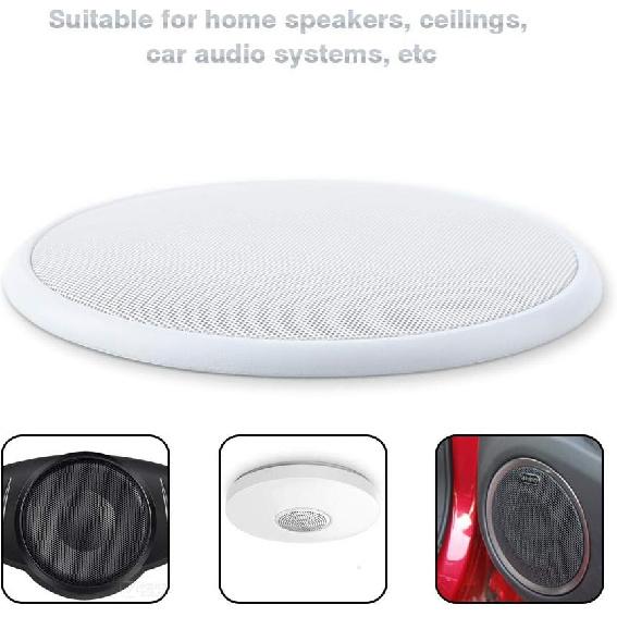 Speaker Grille, 2PCS in-Ceiling 8'' Speaker Grille,Home Speaker Cover, Dynamic Built-in Audio, for Humid Indoor/Enclosed