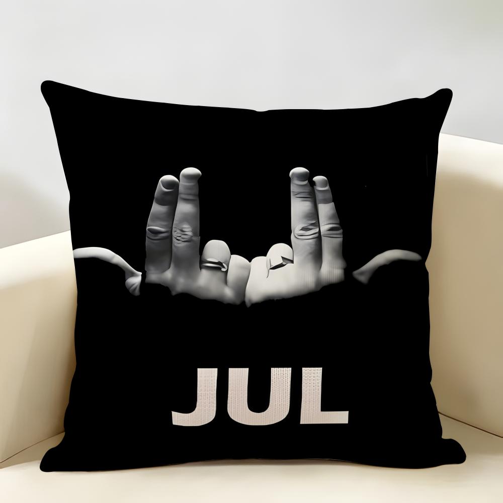Rapper JJuL Cest Pas Des Lol Cushion Cover Natural Linen Organic Fabric DoubleSided Printing Room Sofa Decor Pillow Case