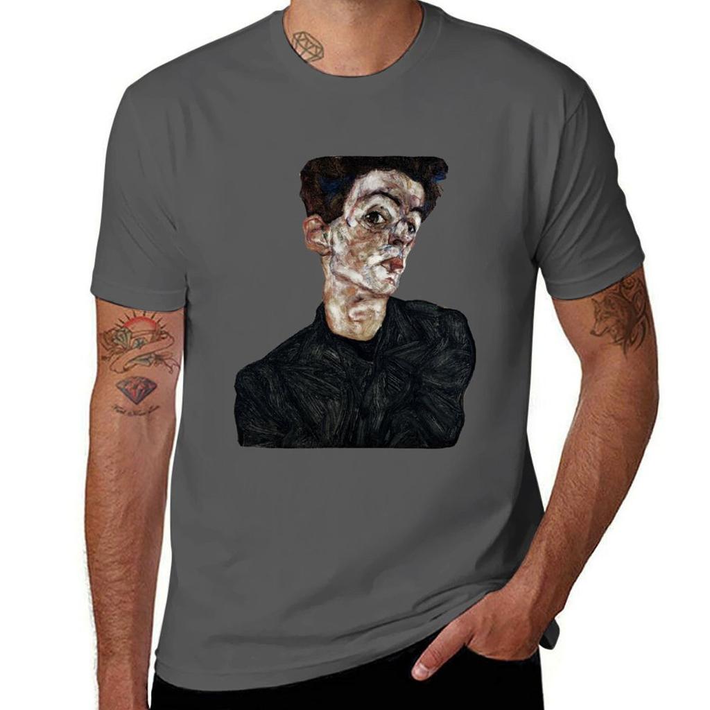 Egon Schiele SelfPortrait TShirt Mechanic Work Tee Shirt