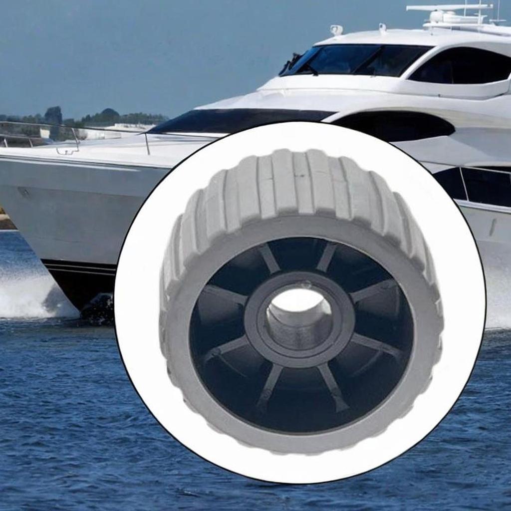 Heavy Duty Boat Trailer Roller Wheel Replacement Marine Wobble Roller for Boat Marine Motor Yacht Rubber Boat Dinghy Accessories