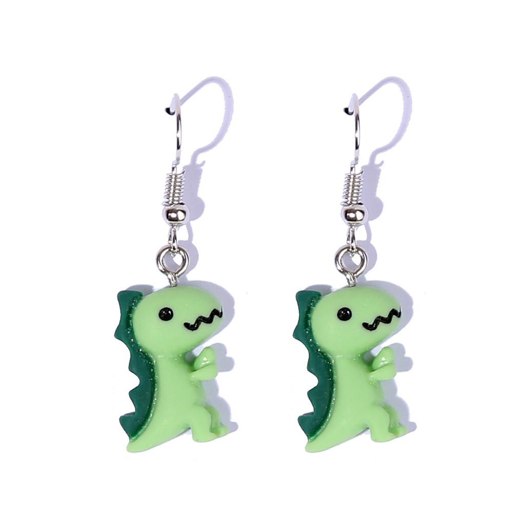 Shape Dinosaur Animal Earrings With Handcrafted Art For Women Jewelry Casual