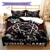 Name Custom Band Slipknot Pattern Bedding Set Quilt Cover Pillowcase Home Decor Gift (1 * Duvet Cover + 2 * Pillowcase, Without Core)