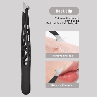 4-teiliges Professionelles Pinzetten-Set - Perfekt Für Augenbrauenhaarentfernung, Entfernung von Splittern & eingewachsenen Haaren & Für Männer & Frauen