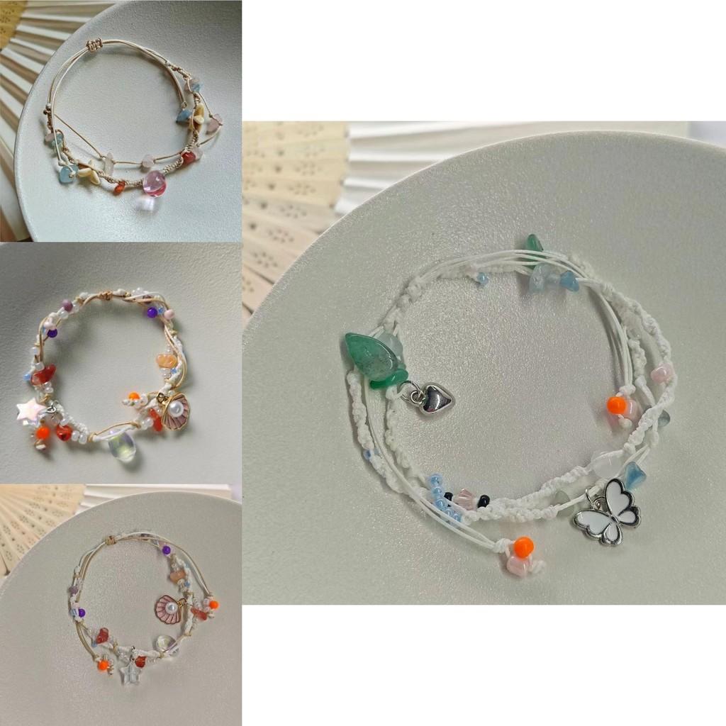 Elegant Geometric Water Droplet Shell Pearl Star Bracelet For Fashionable Girls