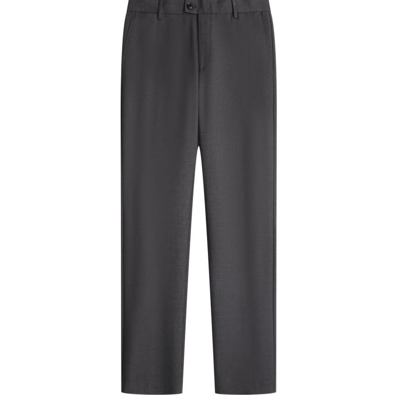 K-Boxing Men's Autumn Wool Blend Straight Fit Business Trousers