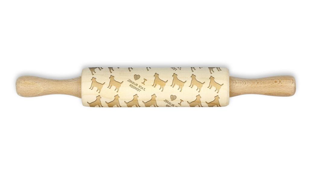 Jack Russell Terrier – Small rolling pin with a dog, patterned dough roller | Art-Dog