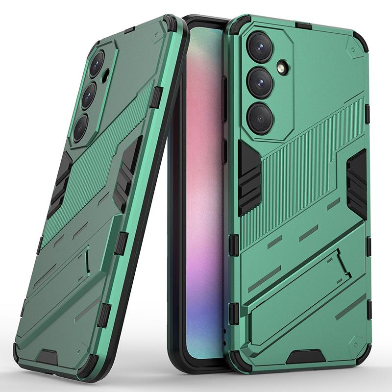 Pro Samsung Galaxy A15 A24 A25 A35 A55 5G Globální nárazuvzdorné brnění Pouzdro na telefon s ochranou proti pádům Zadní kryt Coque s stojánkem