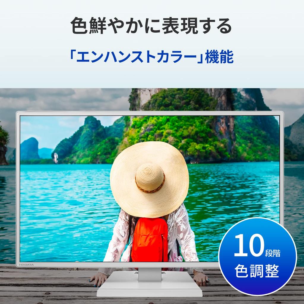 DATA Monitor 27 Inch Full HD ADS Panel White Year I-O (HDMI/Analog RGB/DisplayPort/USB Type-C/VESA Compatible/Speaker Included/5