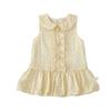 Sleeveless Thin Toddler Girls Dress Sweet Polka Dot Lapel Waist Princess Dress Little Kids Summer Casual Party Dress