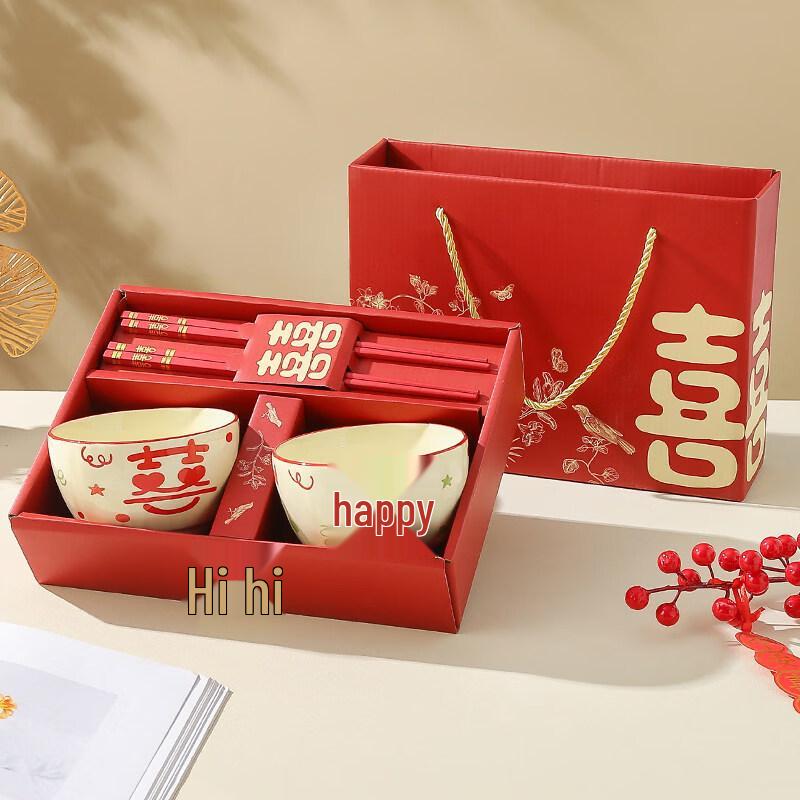 Ceramic Bowl & Chopstick Gift Set