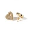 Uwin Mini Hollow Heart Heart Shape Earrings Bling Gift Women Hip Hop Earring Stud Icy RTS Jewelry